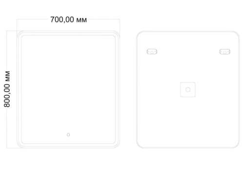 Зеркало с подсветкой Art&Max VITA AM-Vit-700-800-DS-F 70х80 подвесное - фото 2