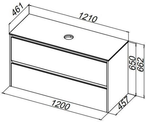 Тумба под раковину Allen Brau Activity 1.34015.PWM 120х50 подвесная цвет зеленый - фото 4