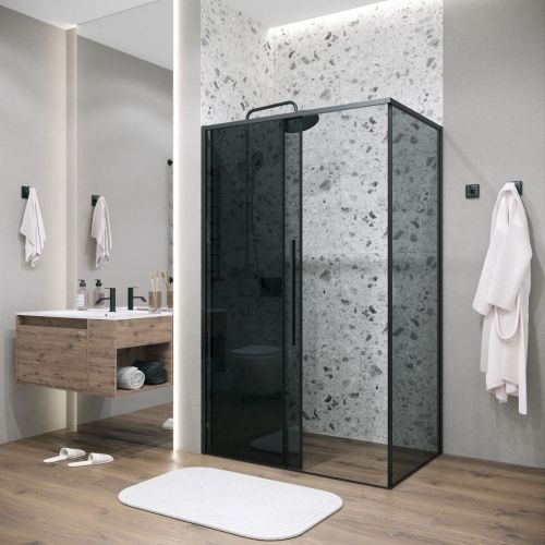 Душевой уголок Grossman Galaxy 120.K33.01.1470.21.10 140х70 стекло тонированное профиль черный без поддона - фото 5