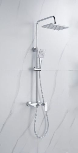 Душевая стойка Knotlor KN-72 настенная цвет хром - фото 4