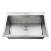 Кухонная мойка Melana ProfLine H6545 сатин 65х45 цвет серый поверхность полированная