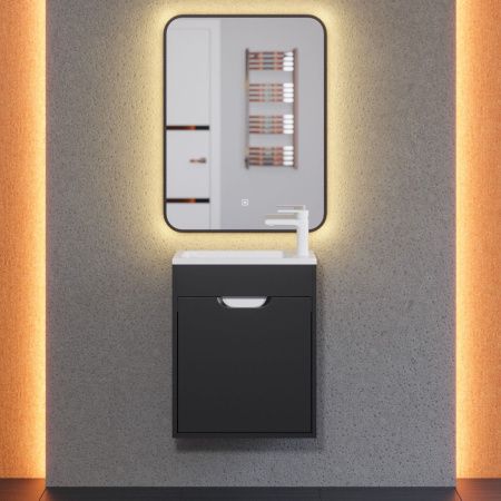 Тумба под раковину Uperwood Modul 2930205360 50х20 подвесная цвет черный