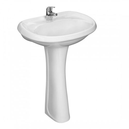 Раковина из сантехнического фарфора Santeri Воротынский 131117S0010B0 45х57 подвесная цвет белый без отверстий под смеситель - фото 3