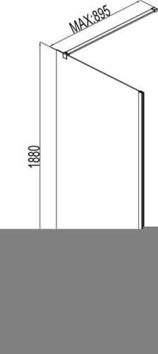 Душевая перегородка Aquanet Cinetic AE12-F-80H190U-CT 80х190 стекло прозрачное профиль хром - фото 4