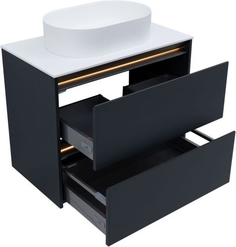 Тумба под раковину Allen Brau Activity 1.34012.AM 80х50 подвесная цвет черный - фото 5