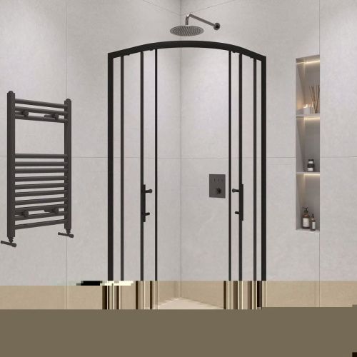 Душевой уголок RGW Passage 02085100-14 100х100 стекло прозрачное профиль черный без поддона - фото 2