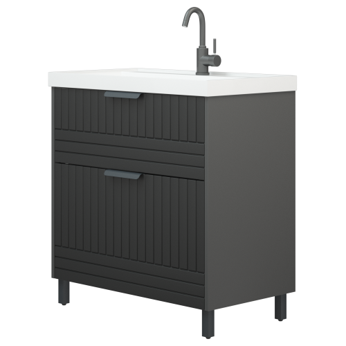 Тумба под раковину Corozo Терра SD-00001323 80х40 напольная цвет серый - фото 5