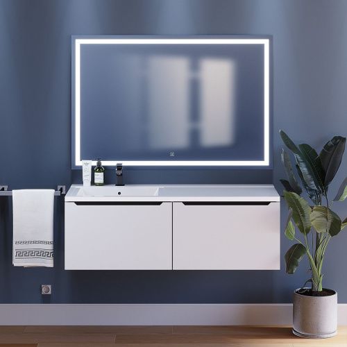 Тумба под раковину Uperwood Tanos 291020265 120х50 подвесная цвет белый - фото 3