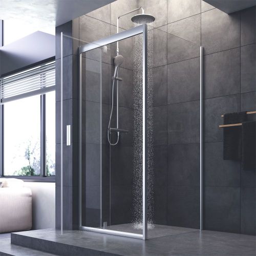 Душевой уголок Am.Pm Gem W90G-404-090MT 90х90 стекло прозрачное профиль хром без поддона - фото 3