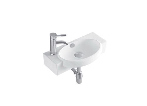 Раковина из сантехнического фарфора Aquatek AQ5329-00 60х40 подвесная цвет белый 1 отверстие под смеситель