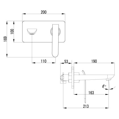 Смеситель для раковины LeMark Melange LM4926CW встраиваемый в стену белый/хром - фото 3