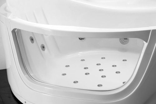 Ванна акриловая гидромассажная Gemy G9247 K 165х165 угловая четверть круга с каркасом - фото 3