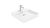 Раковина из сантехнического фарфора Creavit Volga VX255-00CB00E-0000 50х50 накладная цвет белый
