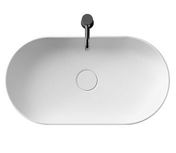 Раковина керамическая Alice Hide 31120101 70х40 накладная цвет белый без отверстий под смеситель