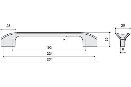 Ручка для мебели BelBagno Aurora 8.1107.224192.0270