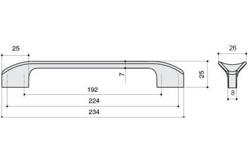 Ручка для мебели BelBagno Aurora 8.1107.224192.0270 - фото 2