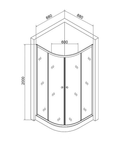 Душевой уголок Agger A01-090MCR 90х90 стекло матовое профиль хром с поддоном - фото 5