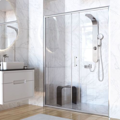 Душевая дверь Taliente TA-130-1CP 130х195 стекло прозрачное профиль хром - фото 2