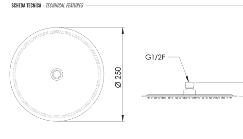 Верхний душ Remer X Style Inox SS357UFM25X 25х25 нержавеющая сталь - фото 2