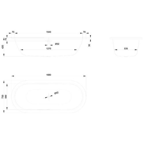 Ванна стальная Bette Starlet 8773-000 170х75 встраиваемая прямоугольная без ножек - фото 2