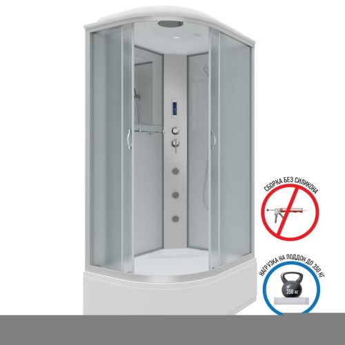 Душевая кабина Niagara Classic 23101424RF 120х80 асимметричная с крышей ориентация правая - фото 2