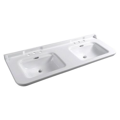 Раковина из сантехнического фарфора Kerasan Waldorf 4143K1bi/cr*3 100х60 подвесная цвет белый 3 отверстия под смеситель