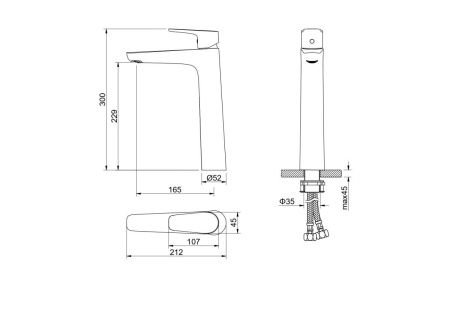 Смеситель Aquatek Бетта AQ1104BGM на раковину вороненая сталь