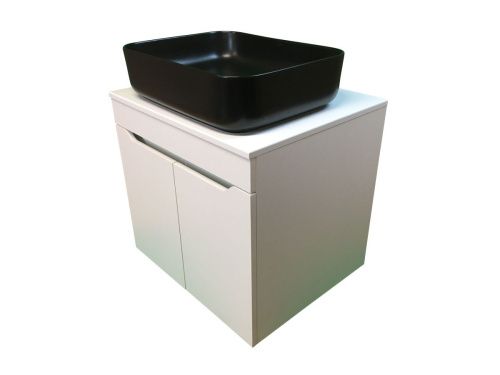 Тумба с раковиной Sintesi STL.W7019_SIN-LVB-APP-409BM 60х60 подвесная цвет белый - фото 2