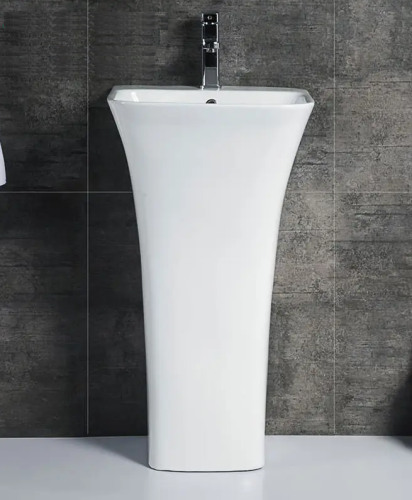 Раковина из сантехнического фарфора Cerutti SPA CT7283 50х40 напольная цвет белый 1 отверстие под смеситель - фото 4