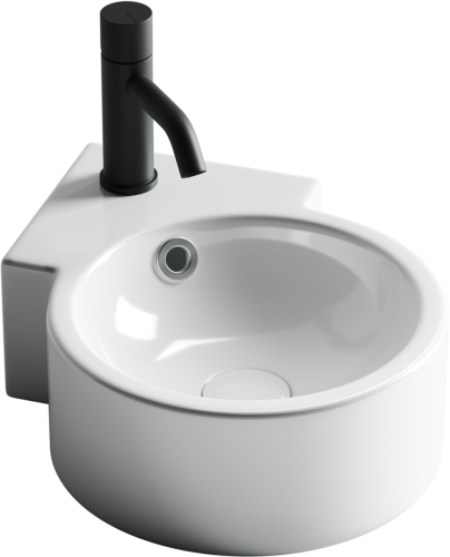 Раковина из сантехнического фарфора Ceramica Nova ELEMENT CN5019 40х30 подвесная цвет белый 1 отверстие под смеситель - фото 2