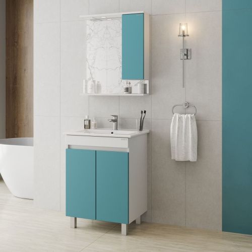 Тумба под раковину Onika Марви 106152 60х50 напольная цвет белый - фото 3