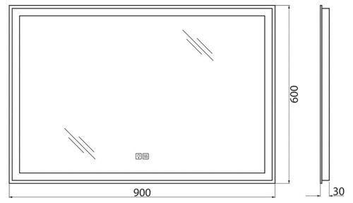 Зеркало с подсветкой BelBagno SPC-GRT-900-600-LED-TCH-WARM 90х60 подвесное - фото 5