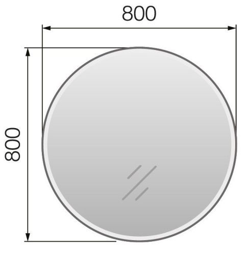 Зеркало с подсветкой 1MarKa Aurora У85578 80х80 подвесное - фото 4