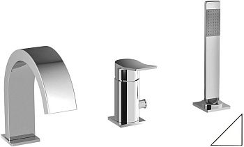 Смеситель Paffoni Tilt TI040BO на борт ванны белый