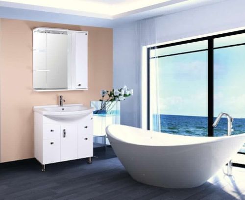 Зеркало-шкаф Onika Эльбрус 208022 80х90 подвесной цвет белый - фото 2