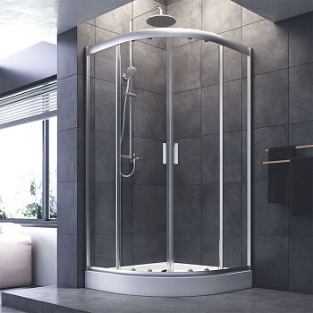 Душевой уголок Am.Pm Gem W90G-401-100WT 100х100 стекло прозрачное профиль хром без поддона