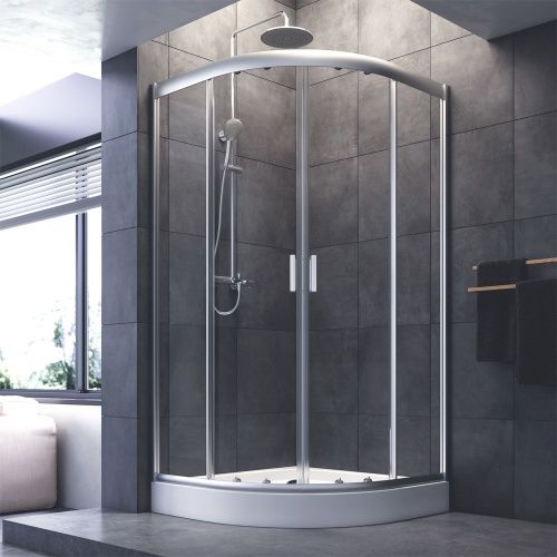 Душевой уголок Am.Pm Gem W90G-401-100WT 100х100 стекло прозрачное профиль хром без поддона