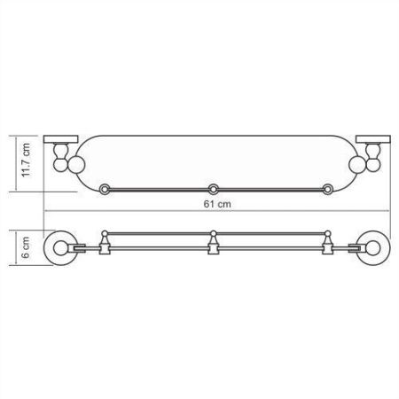 Полка в ванную комнату WasserKRAFT 6944