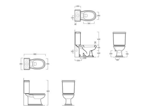 Чаша унитаза напольная Simas AR 821 bia цвет белый без бачка без сиденья душевой смыв - фото 2