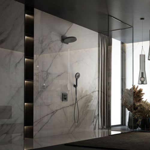 Душевая система Vincea VSFW-3I21T1MB встраиваемая в стену цвет черный с термостатом