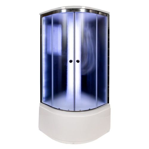 Душевая кабина AvaCan B90SLEDBLACK 90х90 четверть круга с крышей ориентация универсальная - фото 2