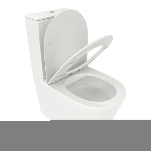 Унитаз напольный с бачком Cerutti SPA CT8916 белый с сиденьем микролифт безободковый каскадный смыв - фото 5