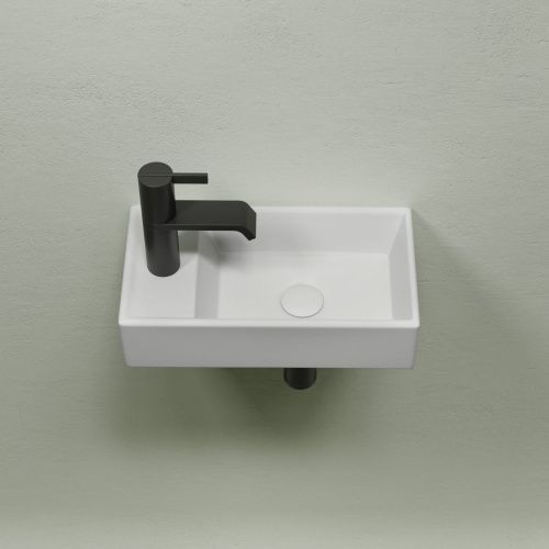 Раковина из сантехнического фарфора Ceramica Nova ELEMENT CN6051RMW 40х20 подвесная цвет белый 1 отверстие под смеситель - фото 4