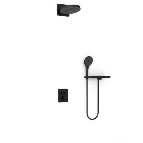 Душевая система Vincea Inspire VSFW-3I21MT1RMB встраиваемая в стену цвет черный с термостатом - фото 2