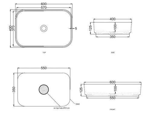 Раковина из сантехнического фаянса CIELO Shui Comfort SHCOLAR60 60х40 накладная цвет белый - фото 2