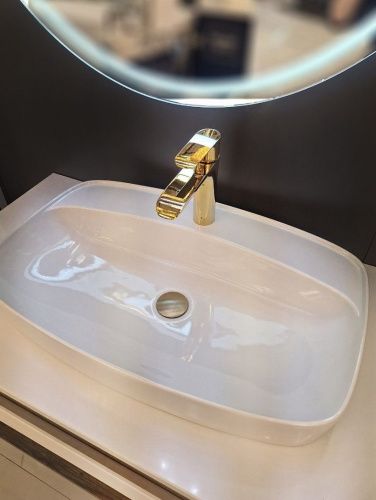 Смеситель AltroBagno Costanza AltroBagnoCostanza0125Or на раковину золото - фото 4