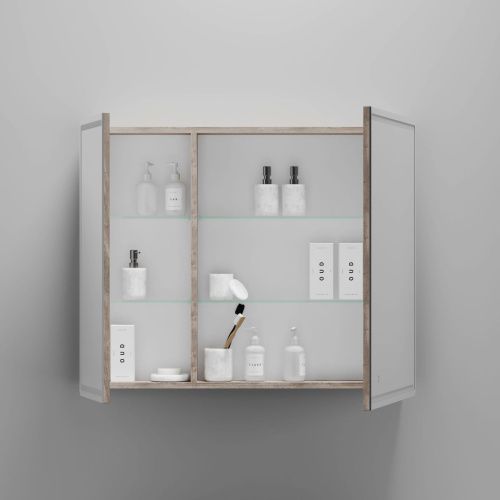 Зеркало-шкаф Sancos Mirror MI90EG 90х70 подвесной цвет коричневый - фото 5