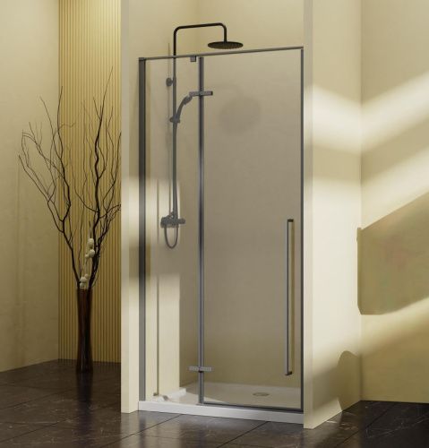 Душевая дверь Vincea Slim-N VDPH-5SN100CLGM 100х195 стекло прозрачное профиль вороненая сталь - фото 2