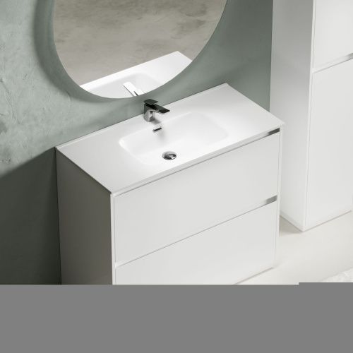 Тумба под раковину Sancos Libra Floor LB100FW 100х50 напольная цвет белый - фото 4