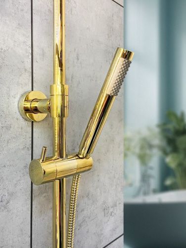 Душевая стойка AltroBagno Costanza AltroBagnoCostanza030419Or настенная цвет золото - фото 4